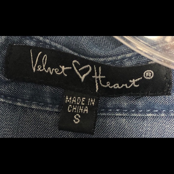 Velvet ❤️ Heart denim dress size small - Picture 5 of 6